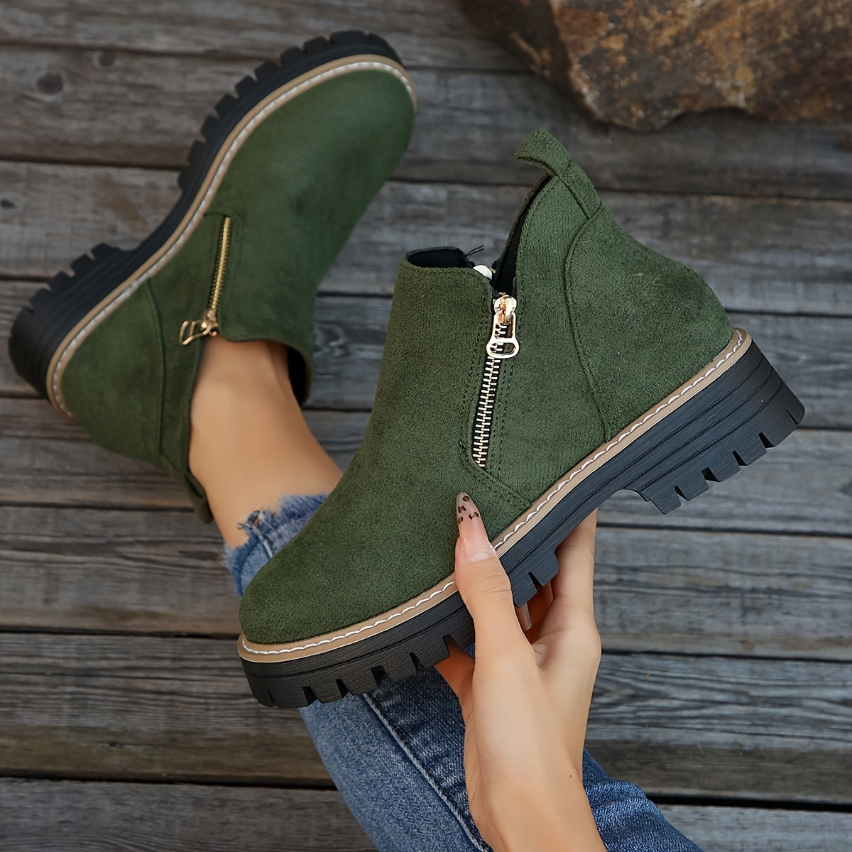 Kathleen Zip Ankle Boots
