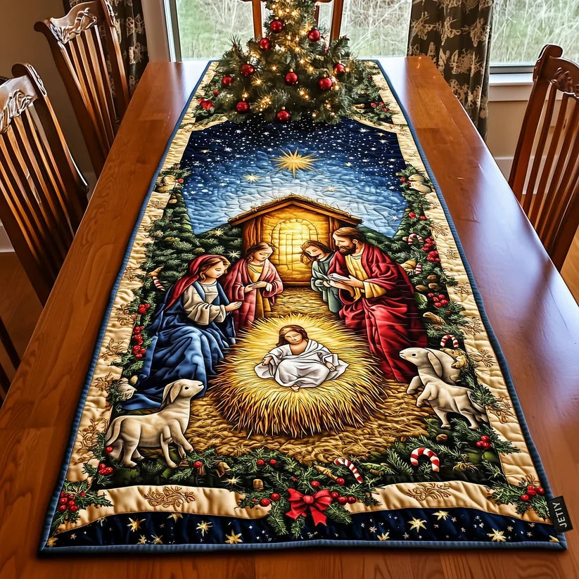 Quilted Table Runner - Star of Bethlehem
