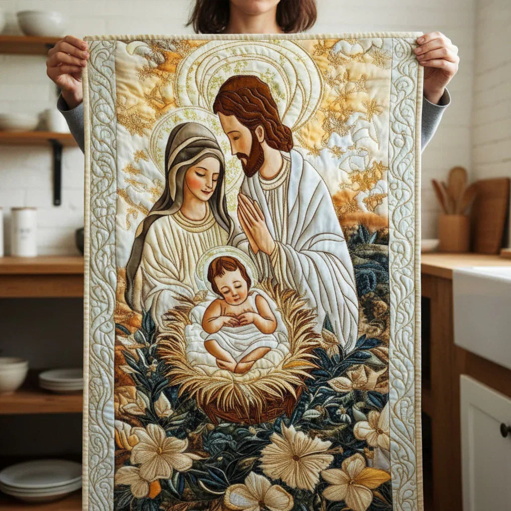 Quilted Table Runner - Divine Crèche