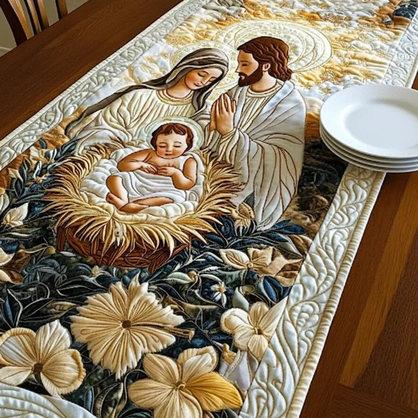 Quilted Table Runner - Divine Crèche