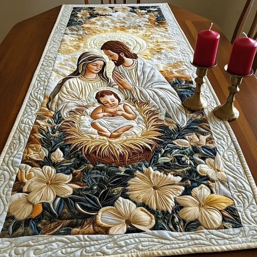 Quilted Table Runner - Divine Crèche