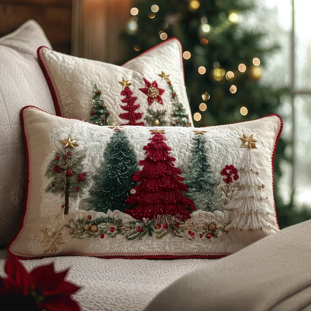 Quilted Cushion Cover - Frosty Wonder