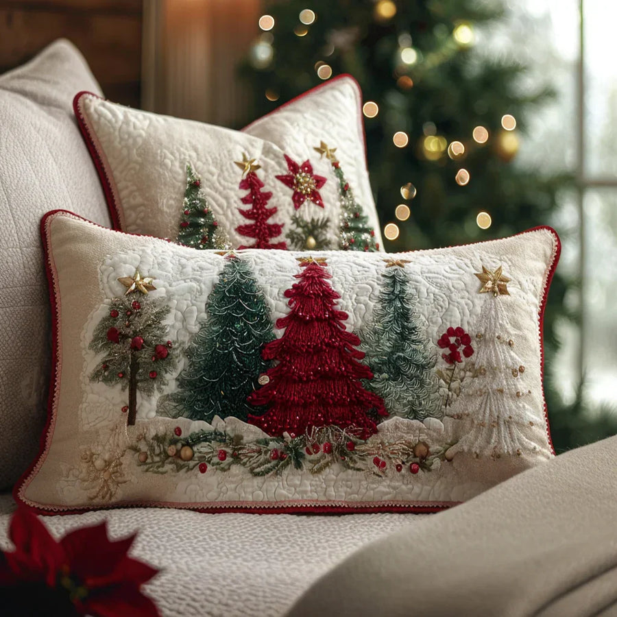 Quilted Cushion Cover - Frosty Wonder