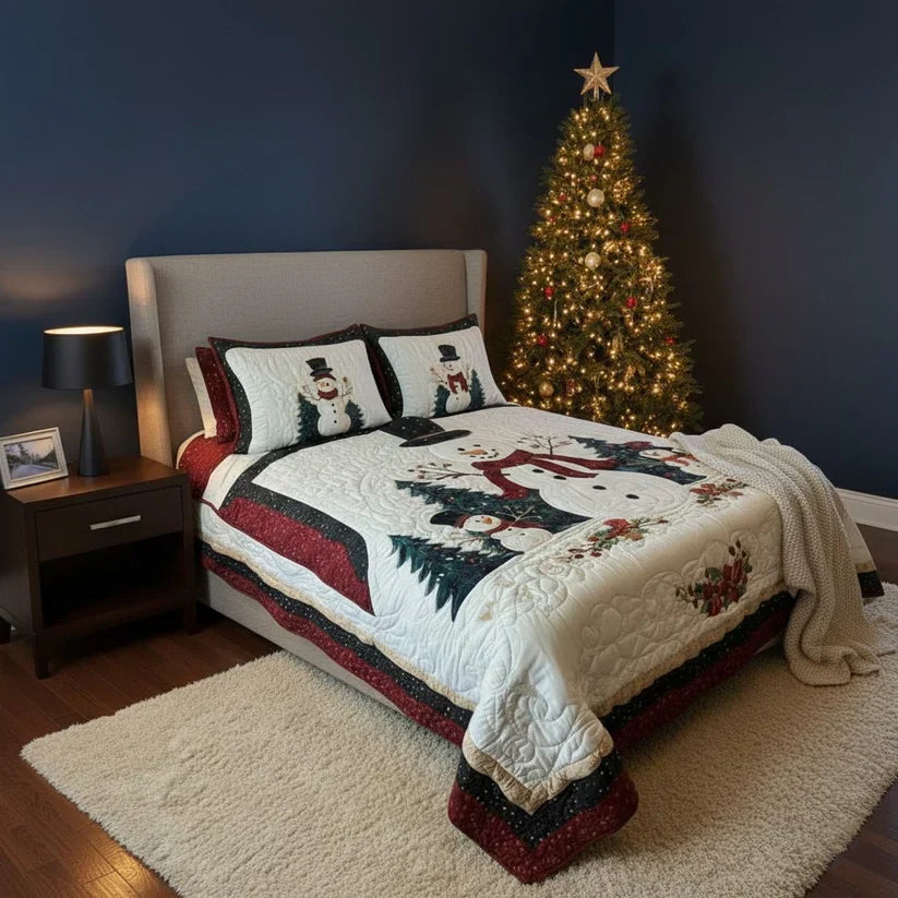 3-Piece Quilted Bed Set - Friends of the Snow