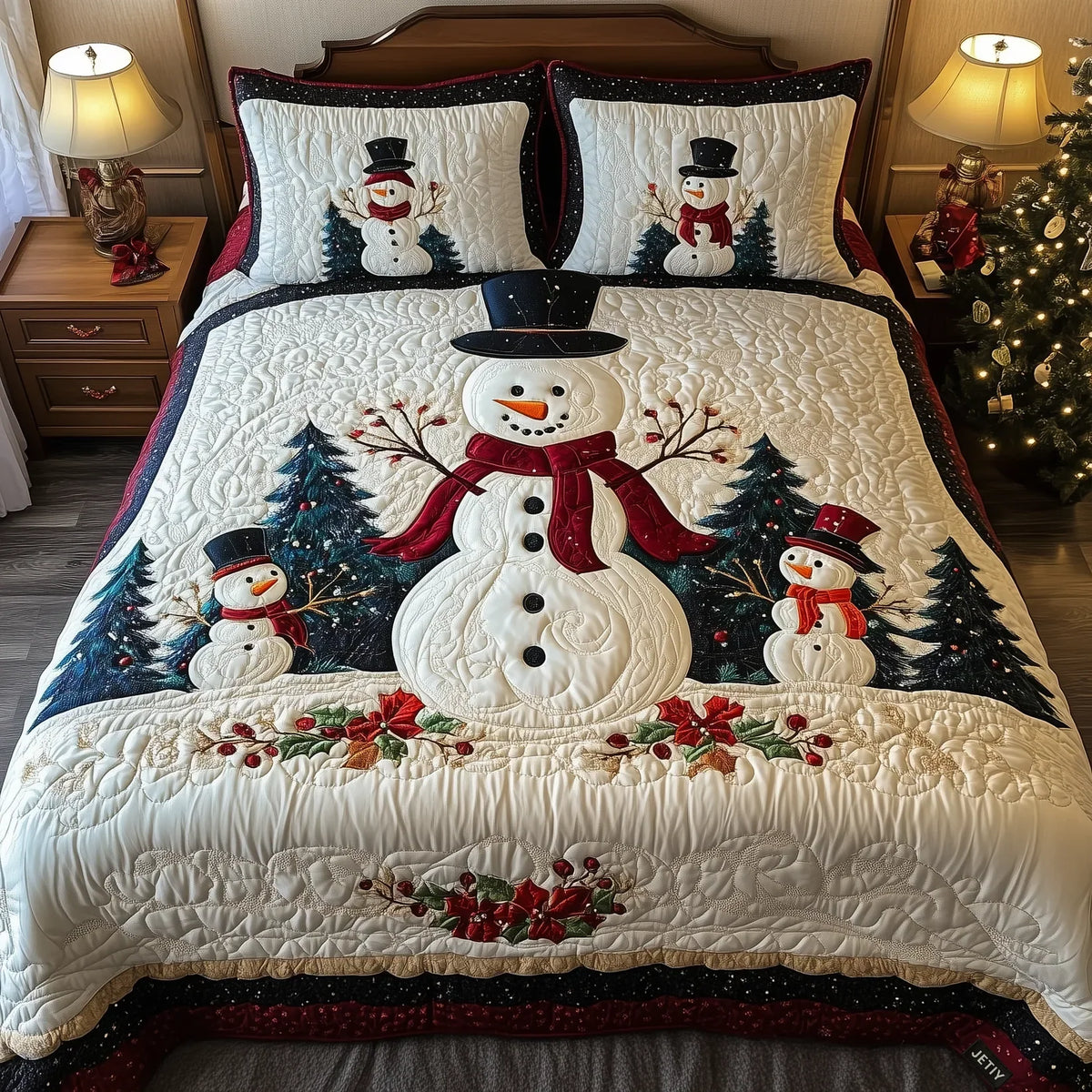 3-Piece Quilted Bed Set - Friends of the Snow