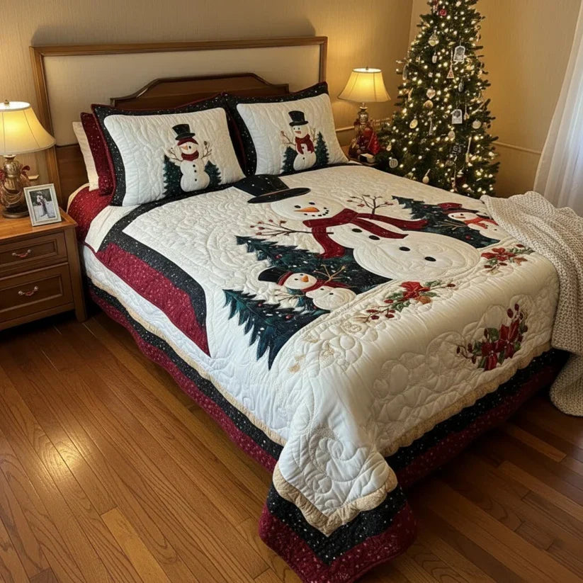3-Piece Quilted Bed Set - Friends of the Snow