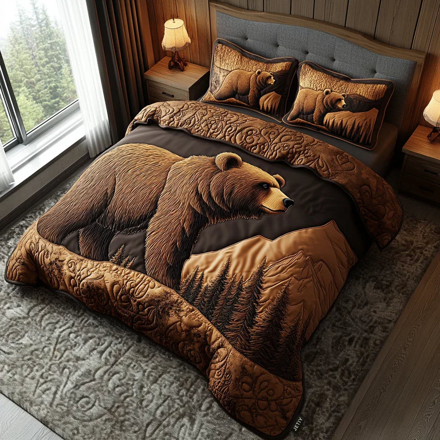 Quilted Bed Set 3 Pieces - Wild Trails