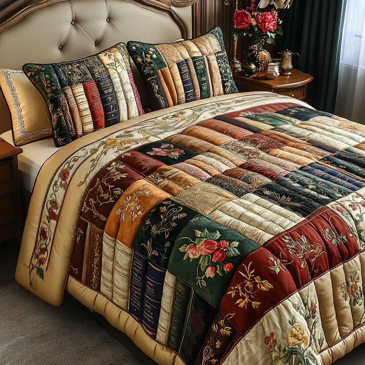 Quilted Bed Set 3 Pieces - Reader's Retreat