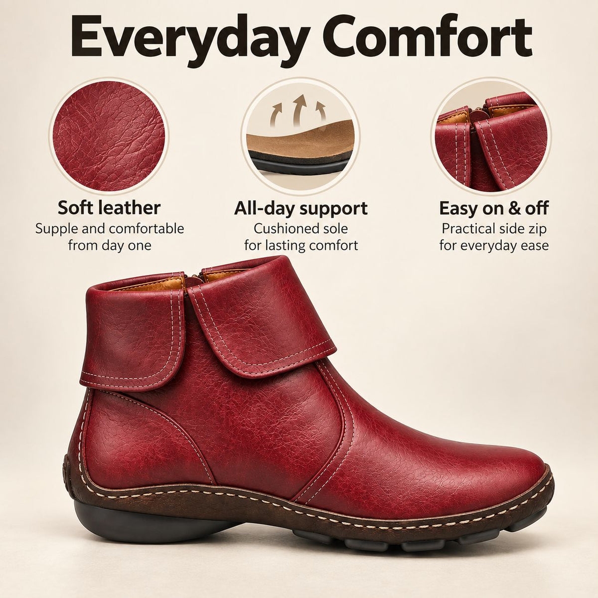Áine Zip Ankle Boots