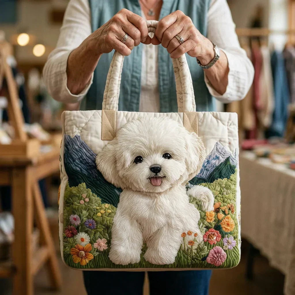Handmade Quilted Bag - Magical Dog