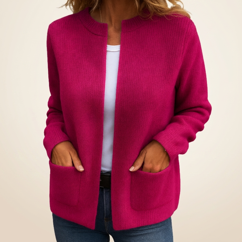 Kerry Zip-Up Knit Cardigan