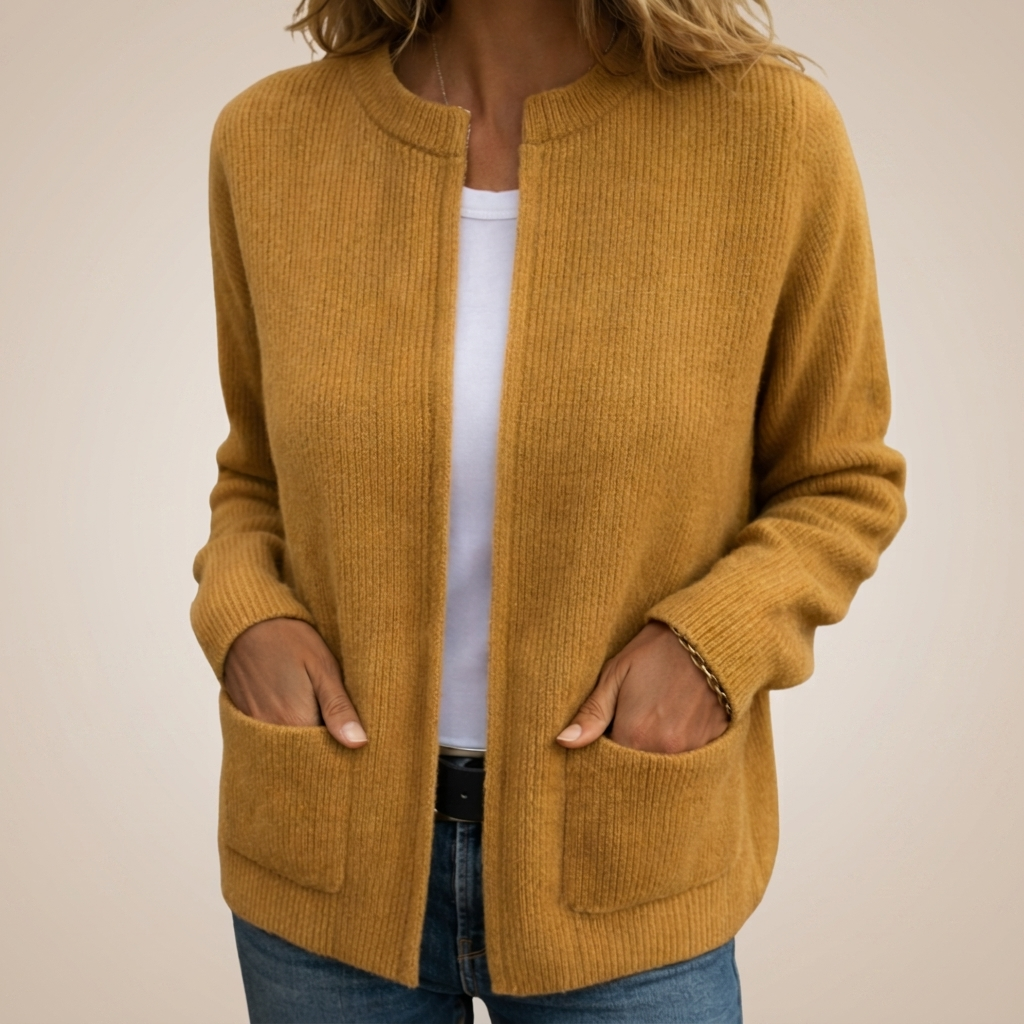 Kerry Zip-Up Knit Cardigan