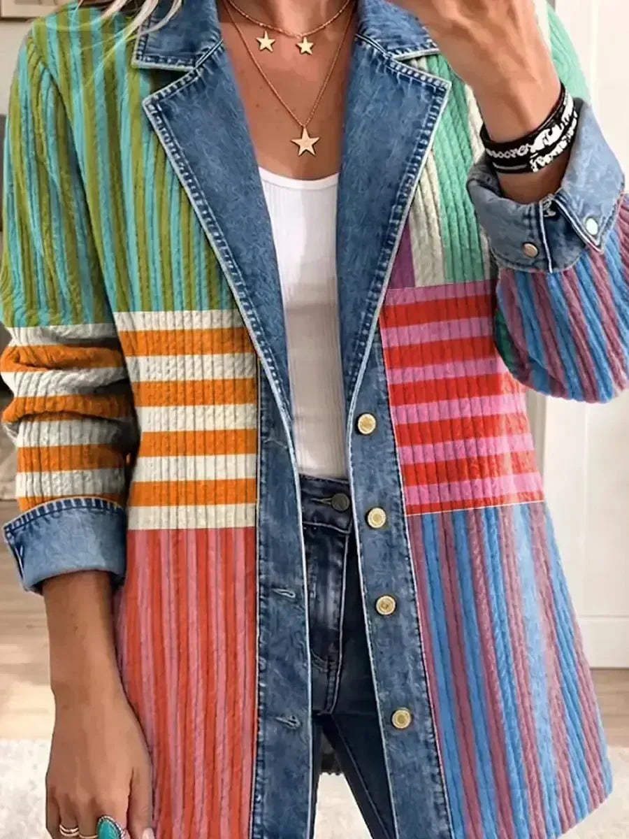 Harper | Striped Contrast Jacket