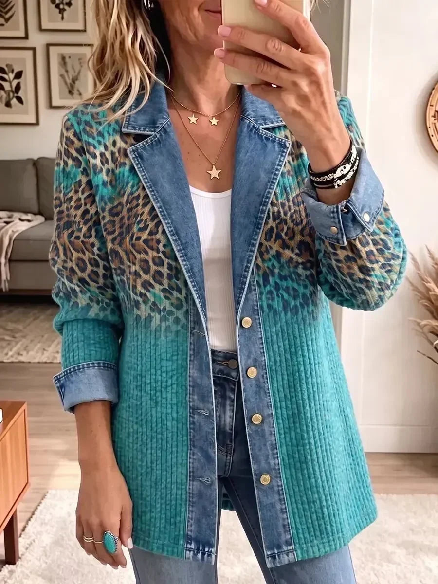 Olivia | Patterned Contrast Jacket