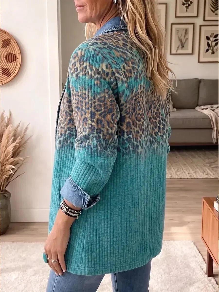 Olivia | Patterned Contrast Jacket