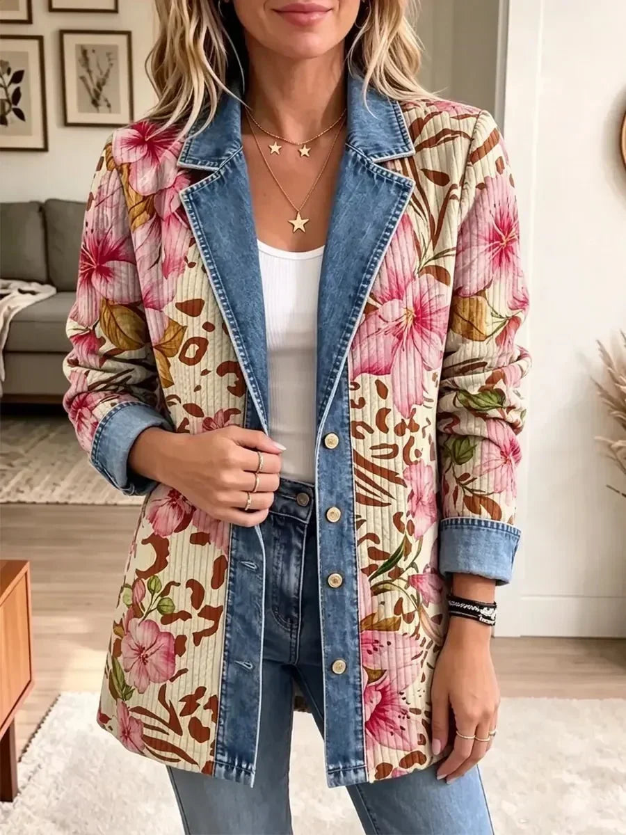 Luna | Floral Contrast Jacket