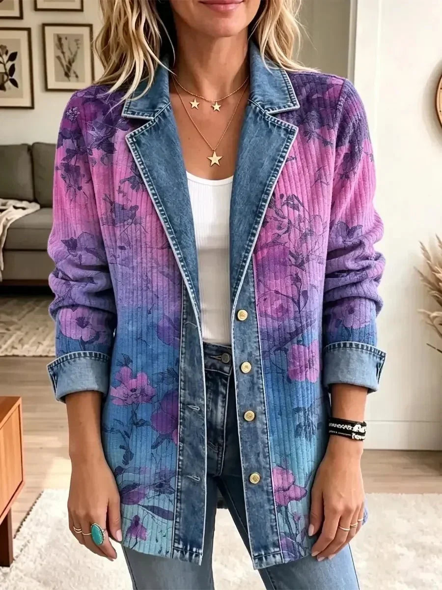 Evelyn | Purple Pattern Jacket