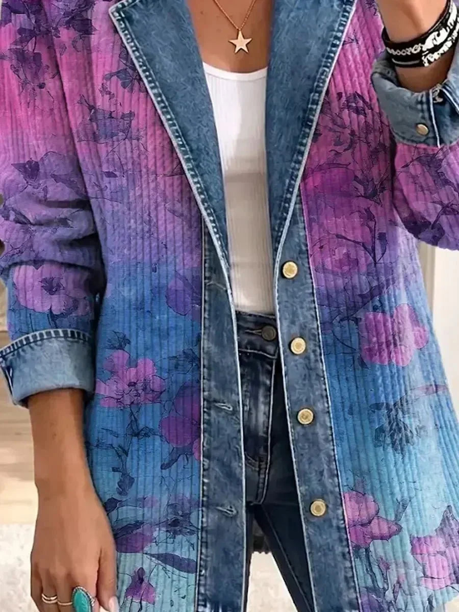 Evelyn | Purple Pattern Jacket