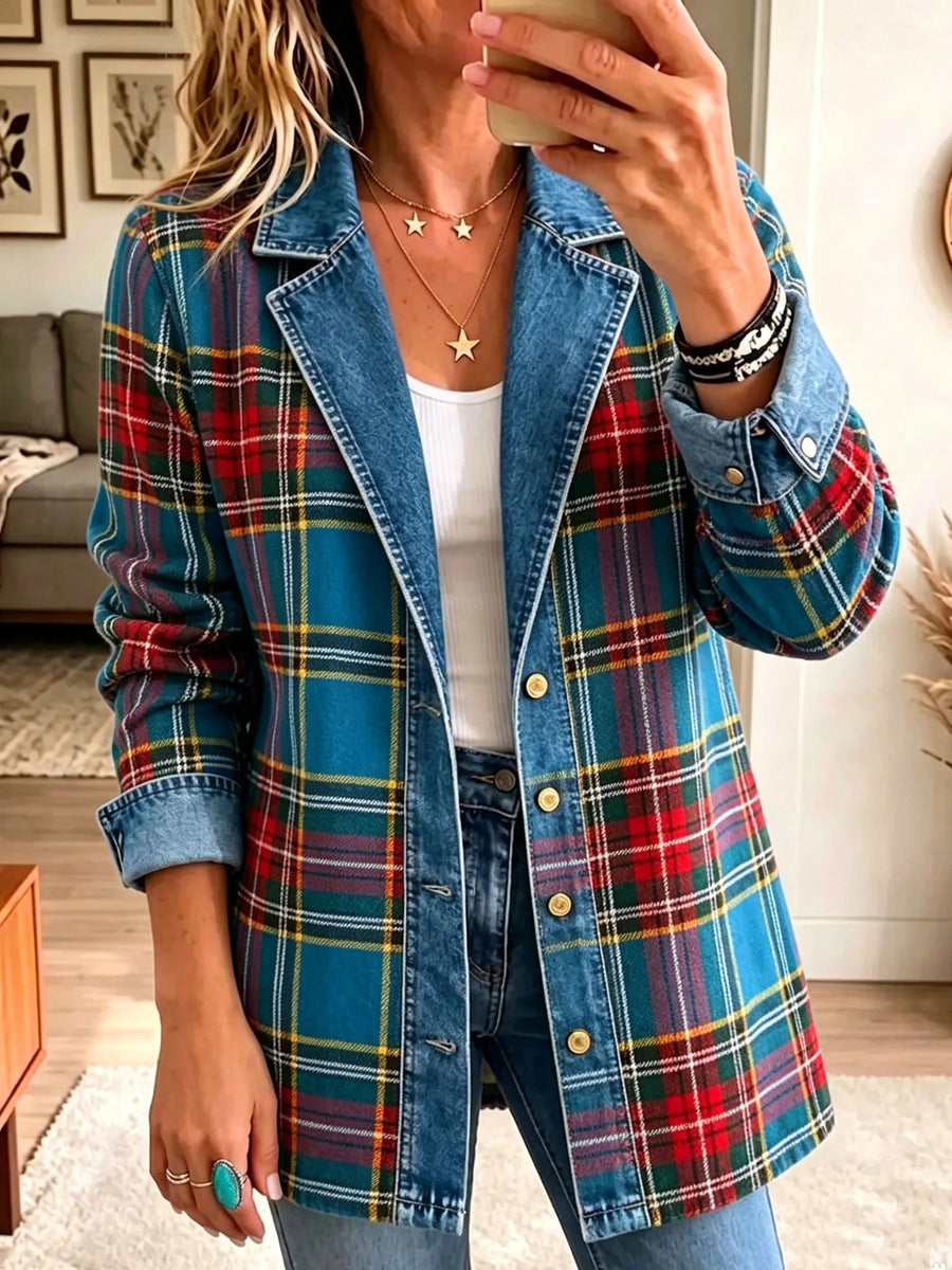 Grace | Tartan Contrast Jacket