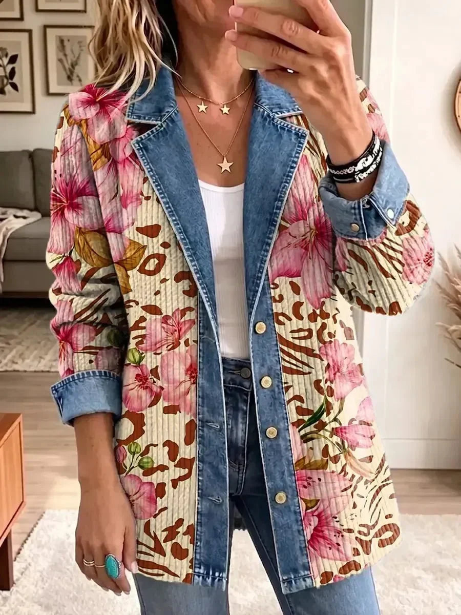 Luna | Floral Contrast Jacket