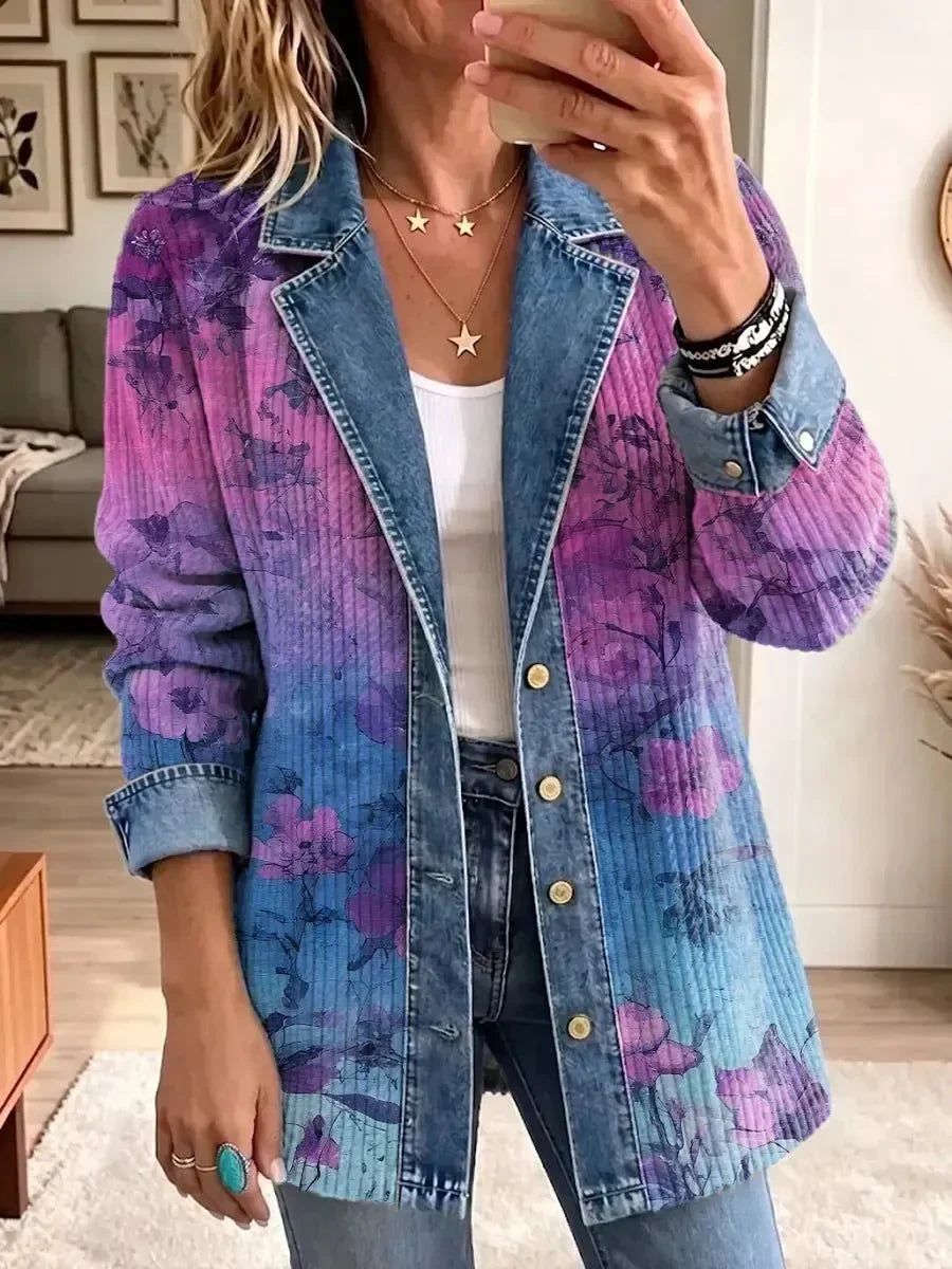 Evelyn | Purple Pattern Jacket