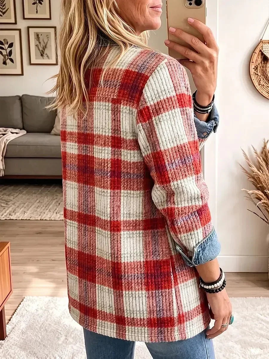 Scarlett | Plaid Contrast Jacket
