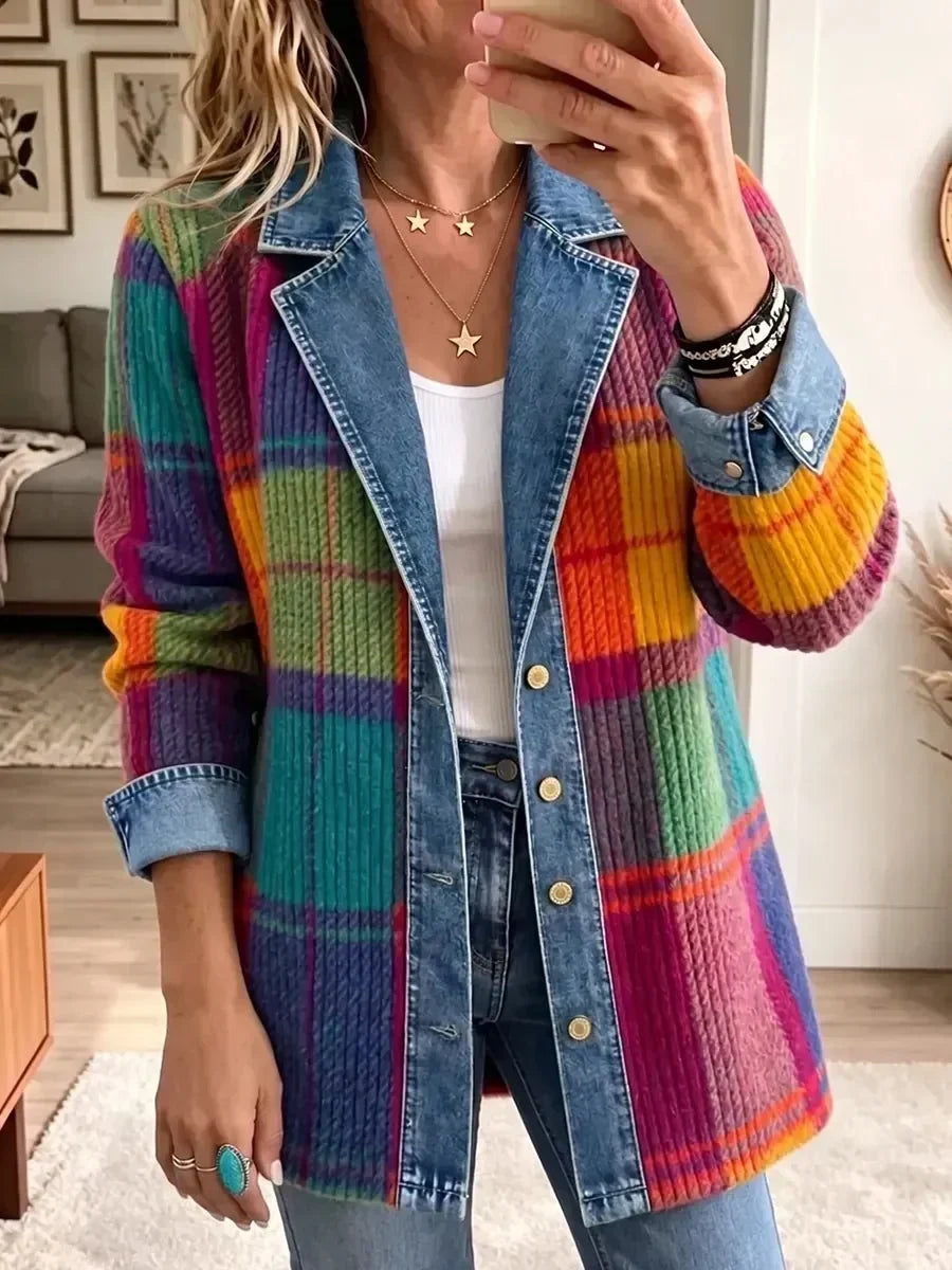 Emma | Multicolour Patchwork-Style Jacket
