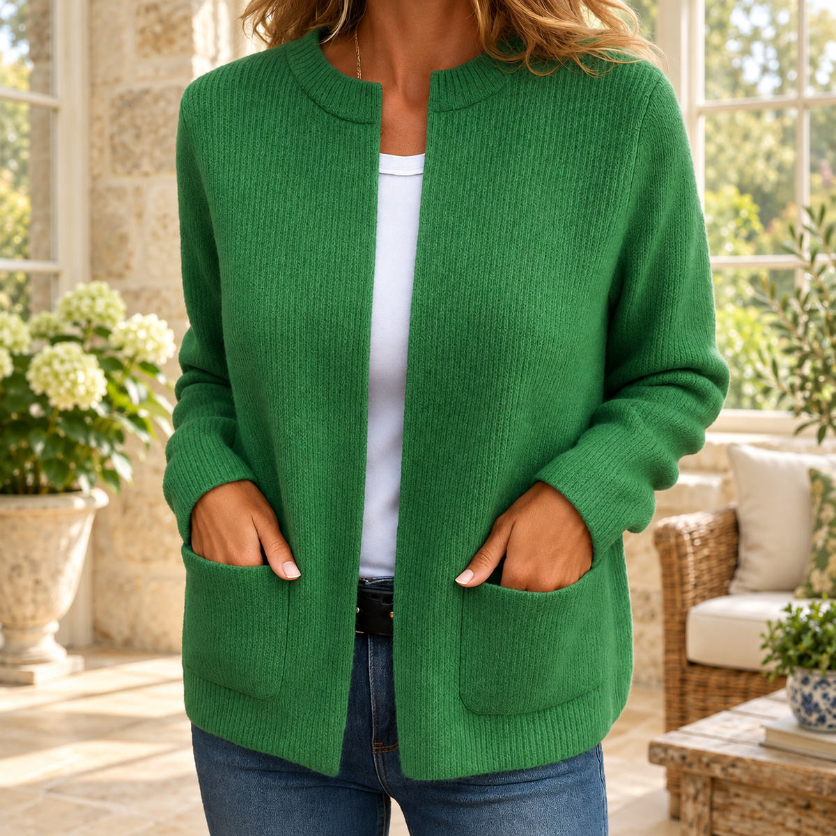Kerry Zip-Up Knit Cardigan