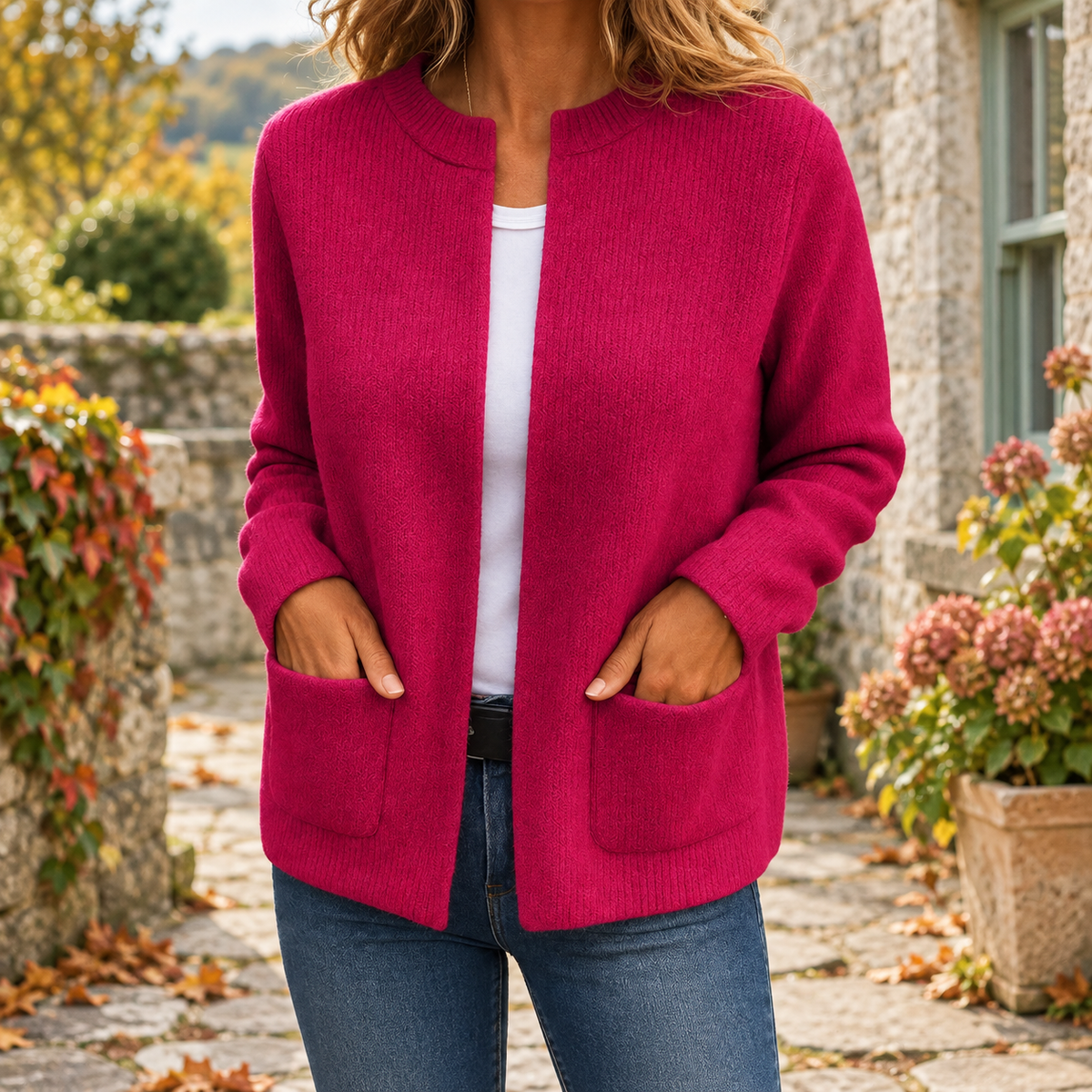 Kerry Zip-Up Knit Cardigan