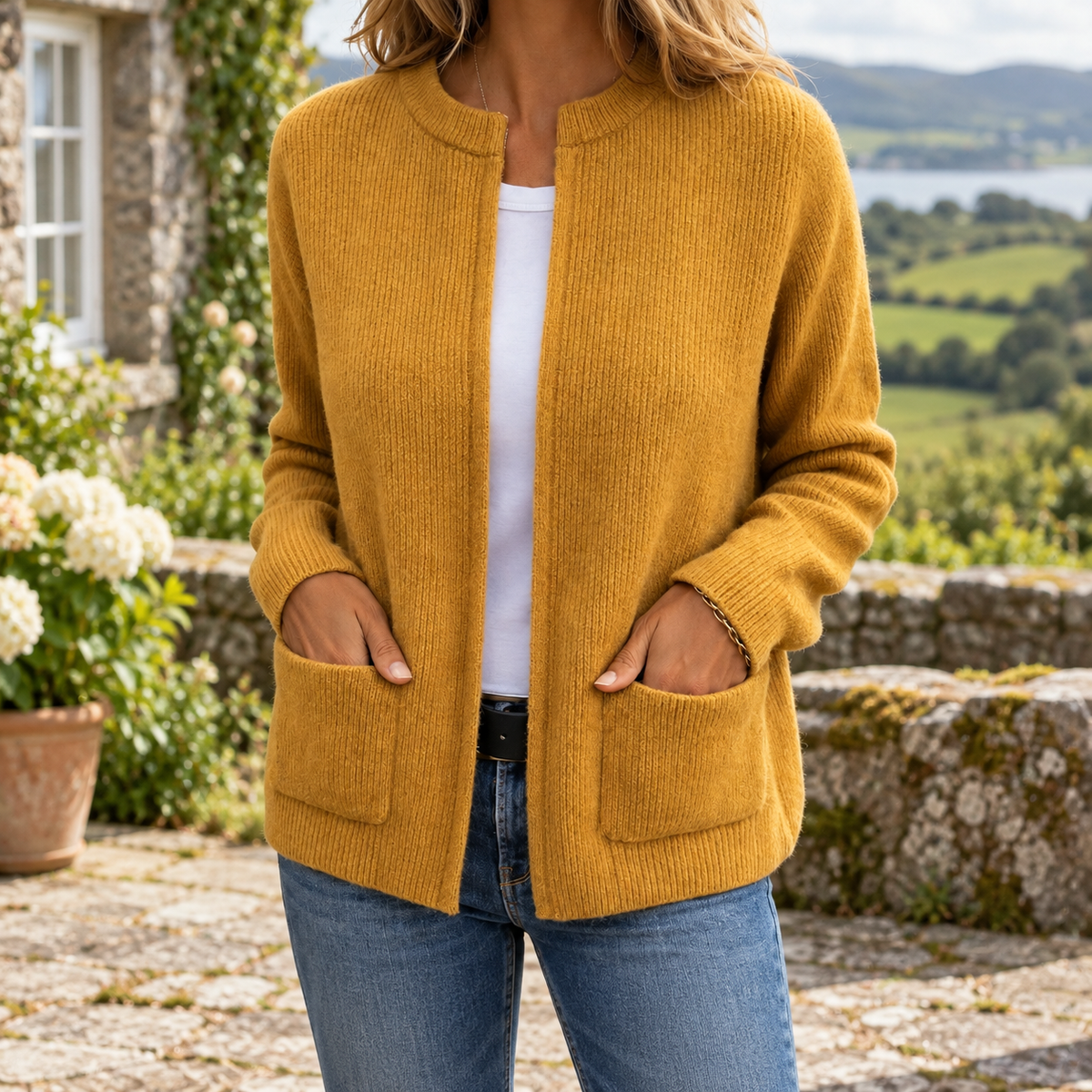 Kerry Zip-Up Knit Cardigan