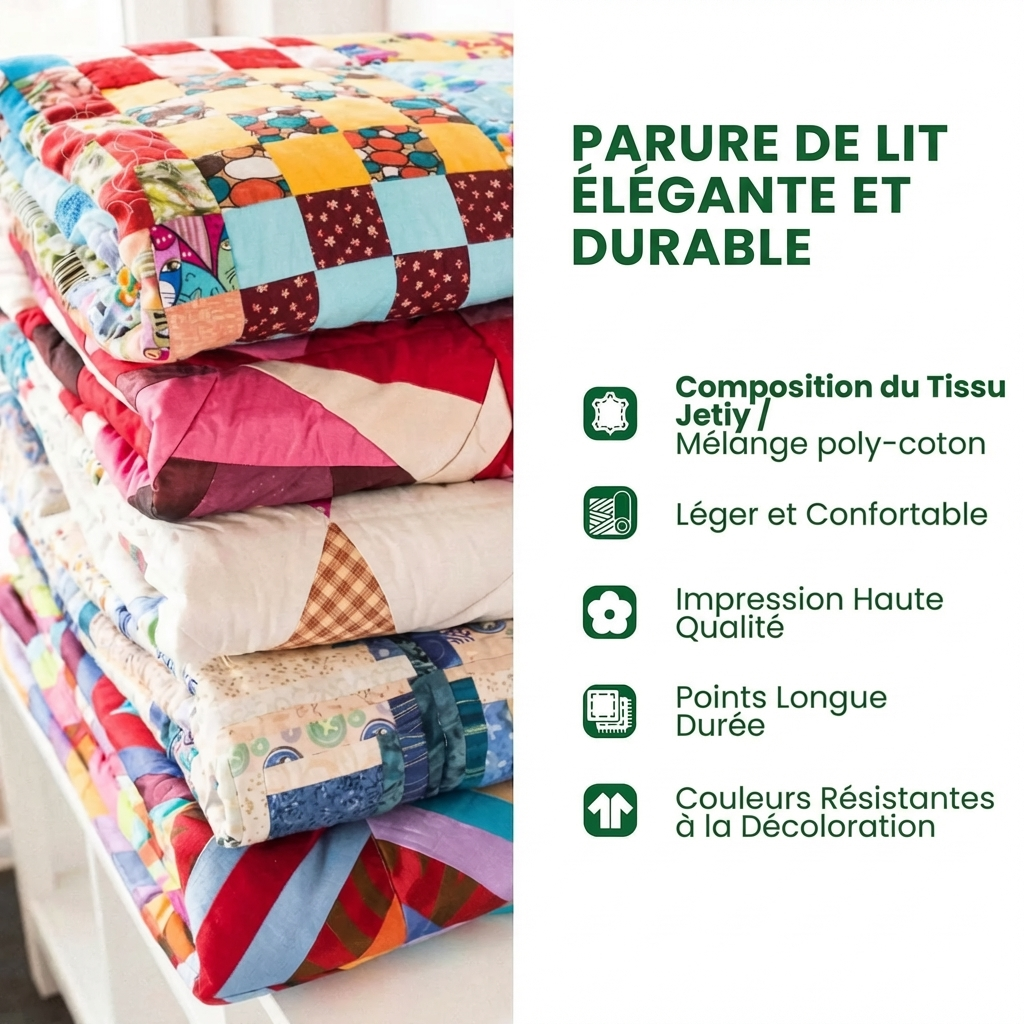 3-Piece Quilted Bed Set - Tie-Dye Dreams